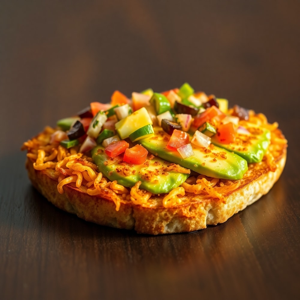 hash brown avocado toast