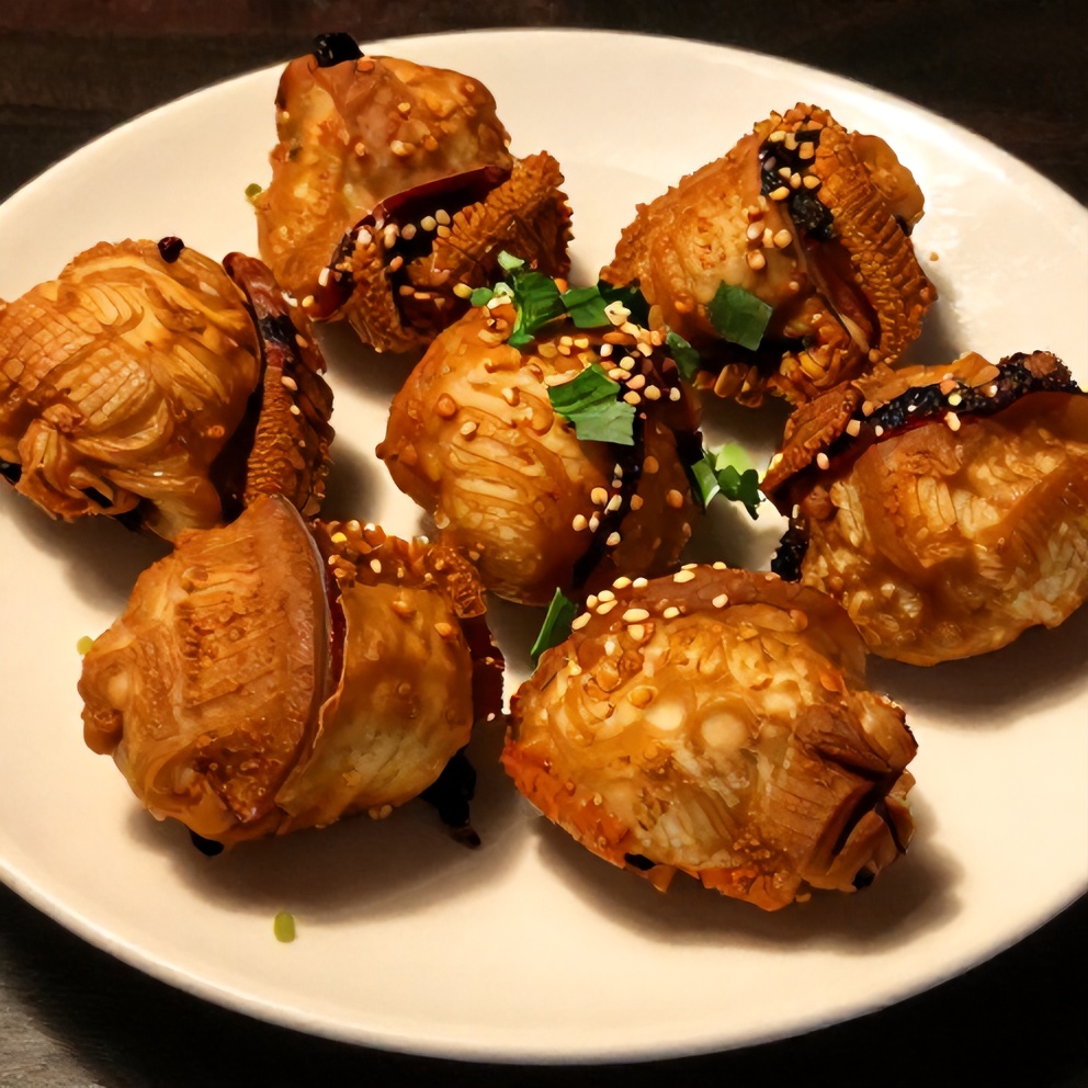 Crispy Honey Garlic Bite-Sized Appetizers on a Platter