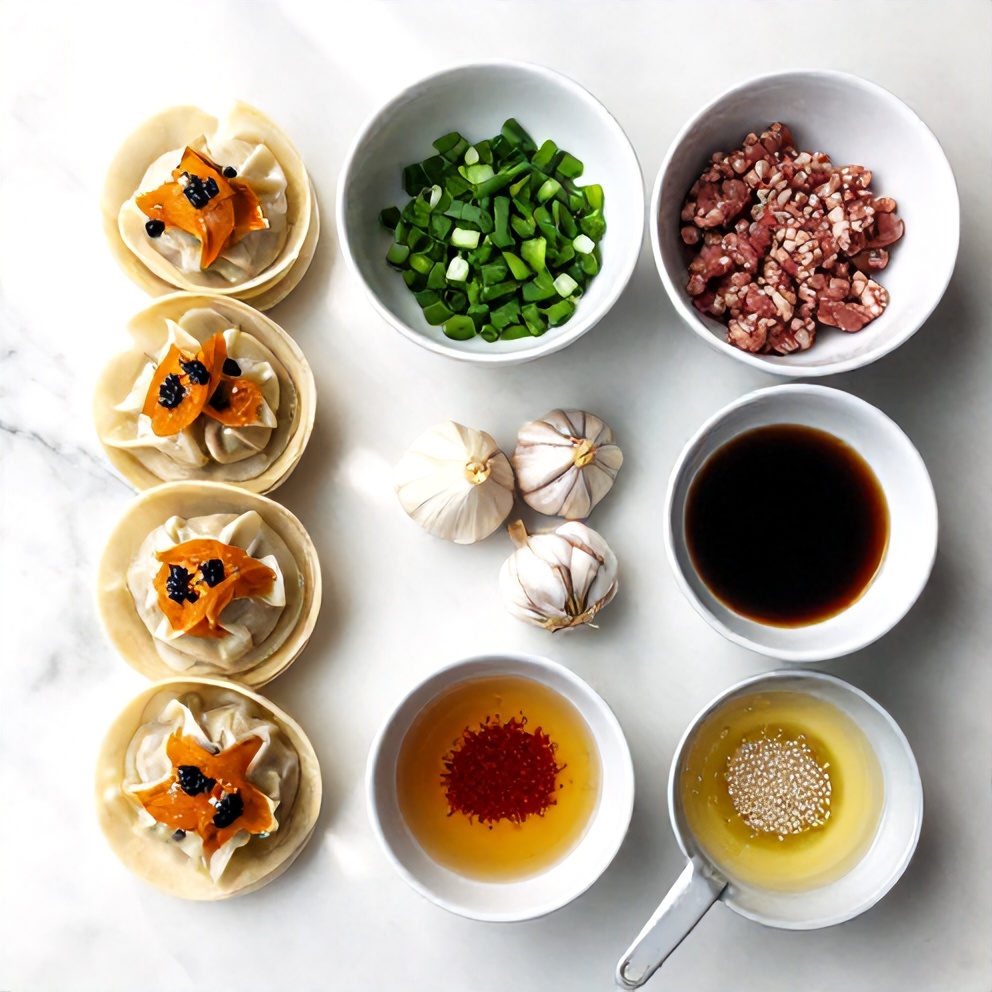 Raw Ingredients for Crispy Honey Garlic Bite-Sized Appetizers