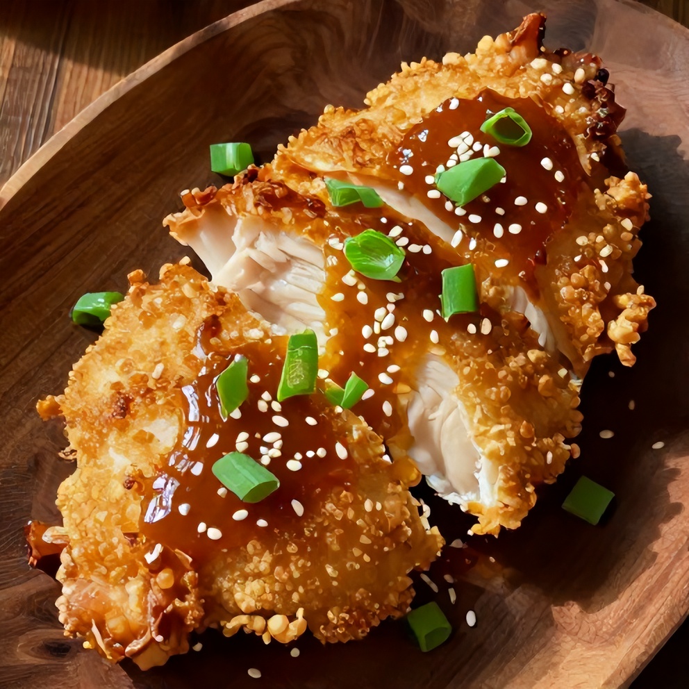 crispy honey garlic chicken