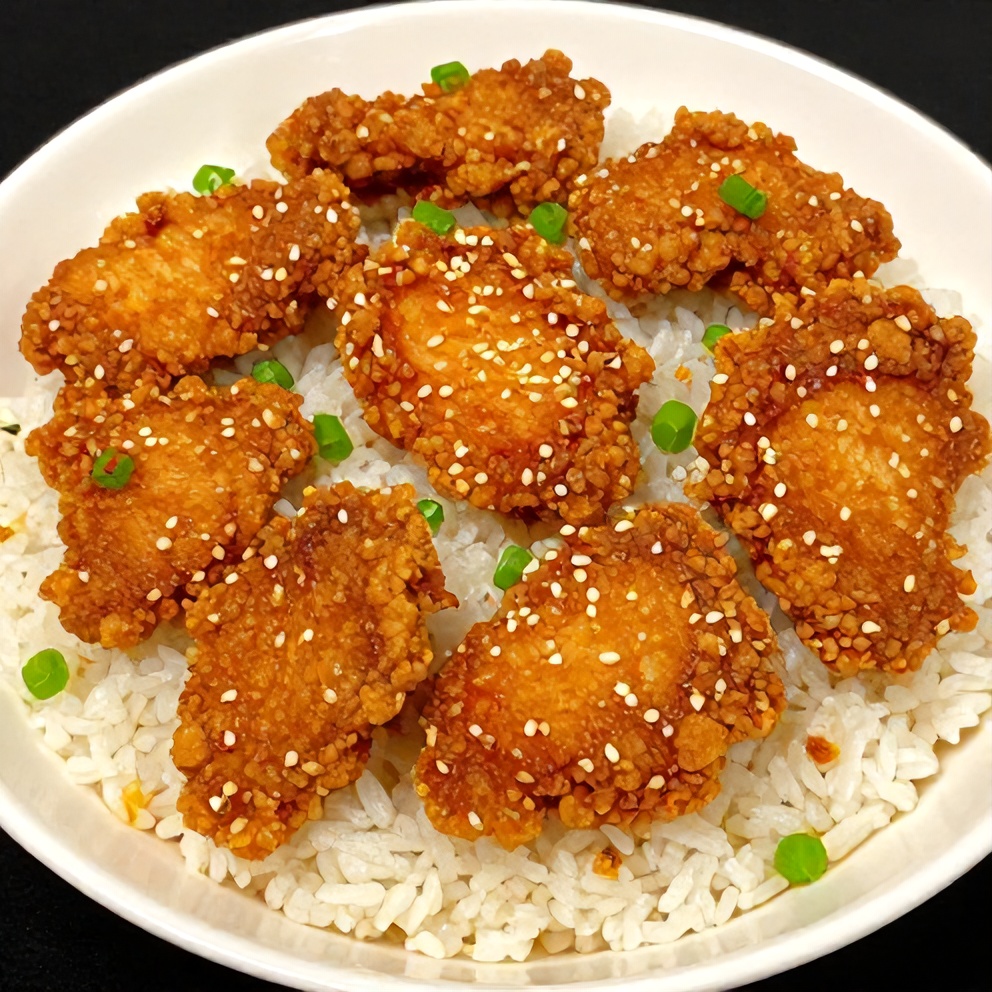 Plated Crispy Honey Garlic Chicken