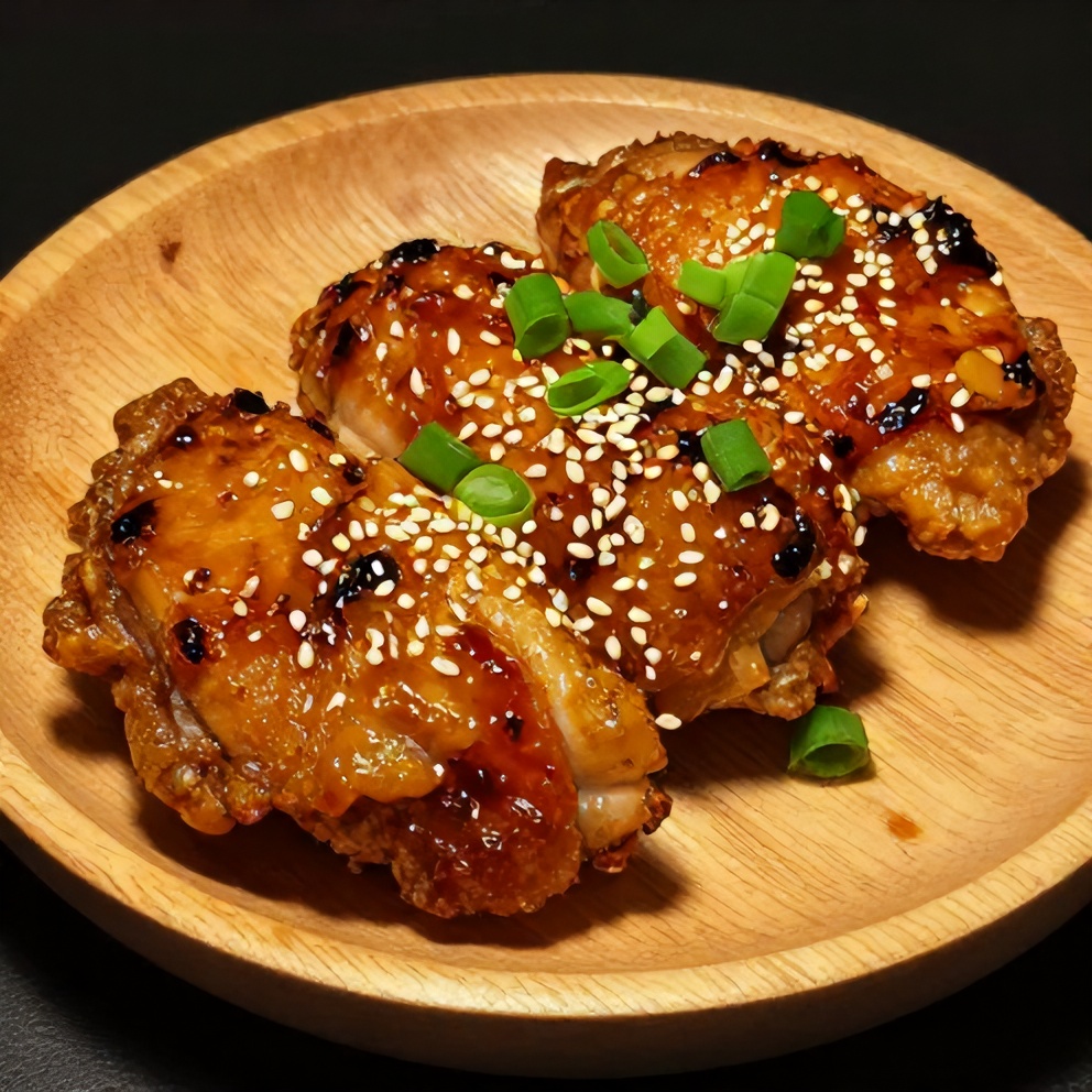 Crispy Honey Garlic Chicken on Plate