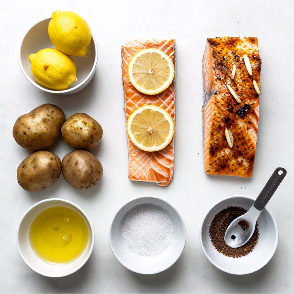 Sheet Pan Lemon Dijon Salmon and Potatoes Ingredients