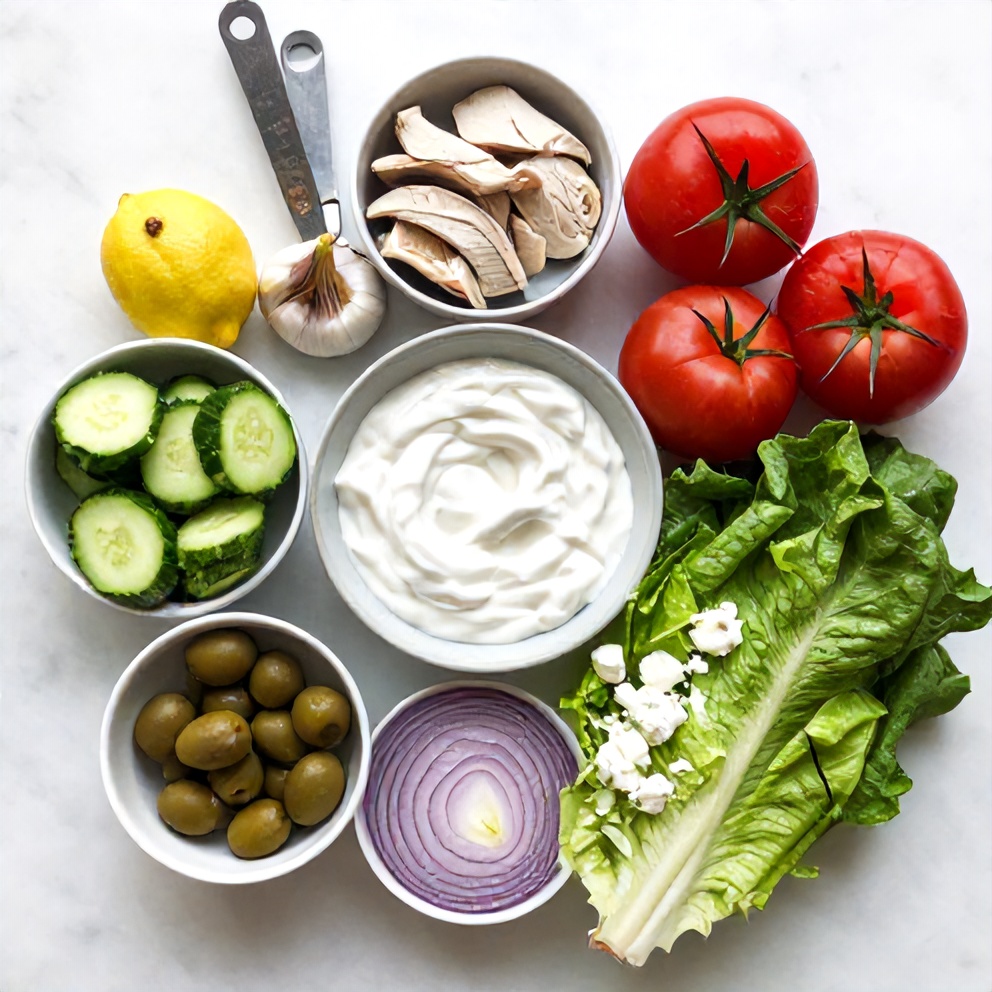Mediterranean Chicken Gyro Bowl Ingredients