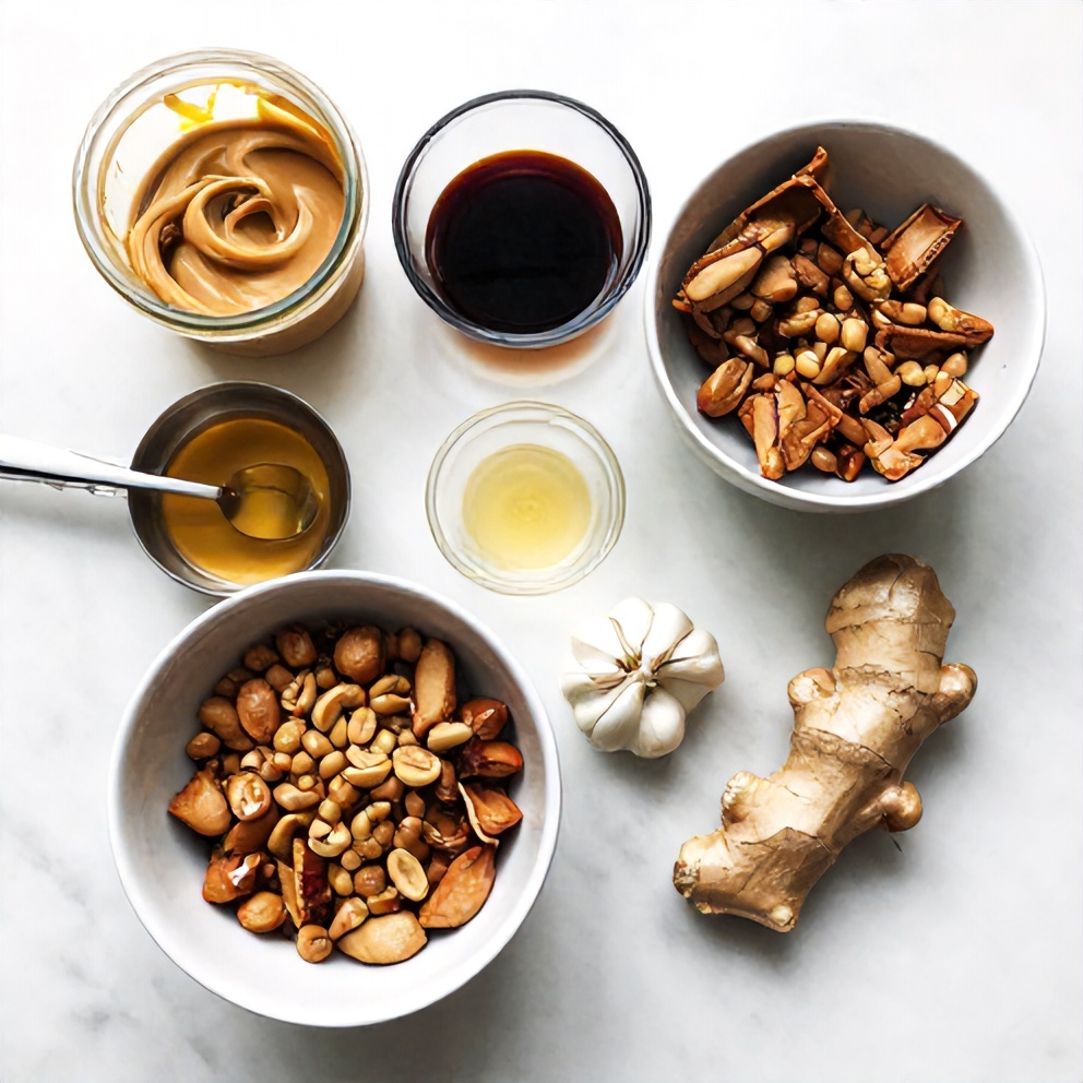 Raw Ingredients for Peanut Chicken Bowls