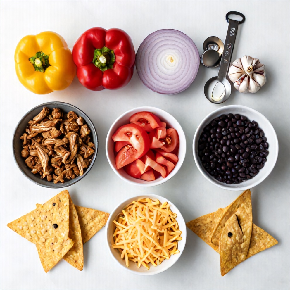 Raw Ingredients for Protein-Packed Taco Bowl