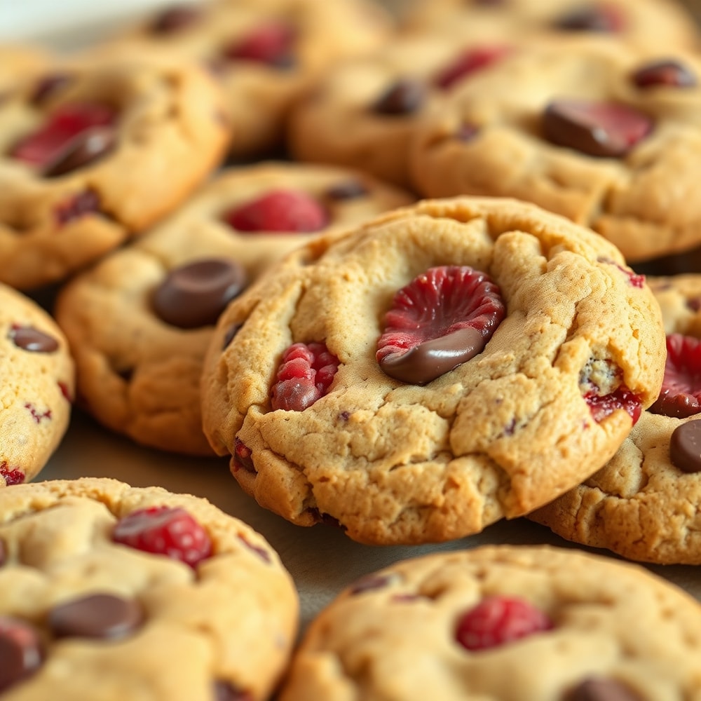 Raspberry Chocolate Chip Cookies