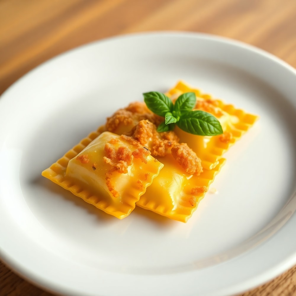 Crispy Ravioli Appetizer on a serving plate