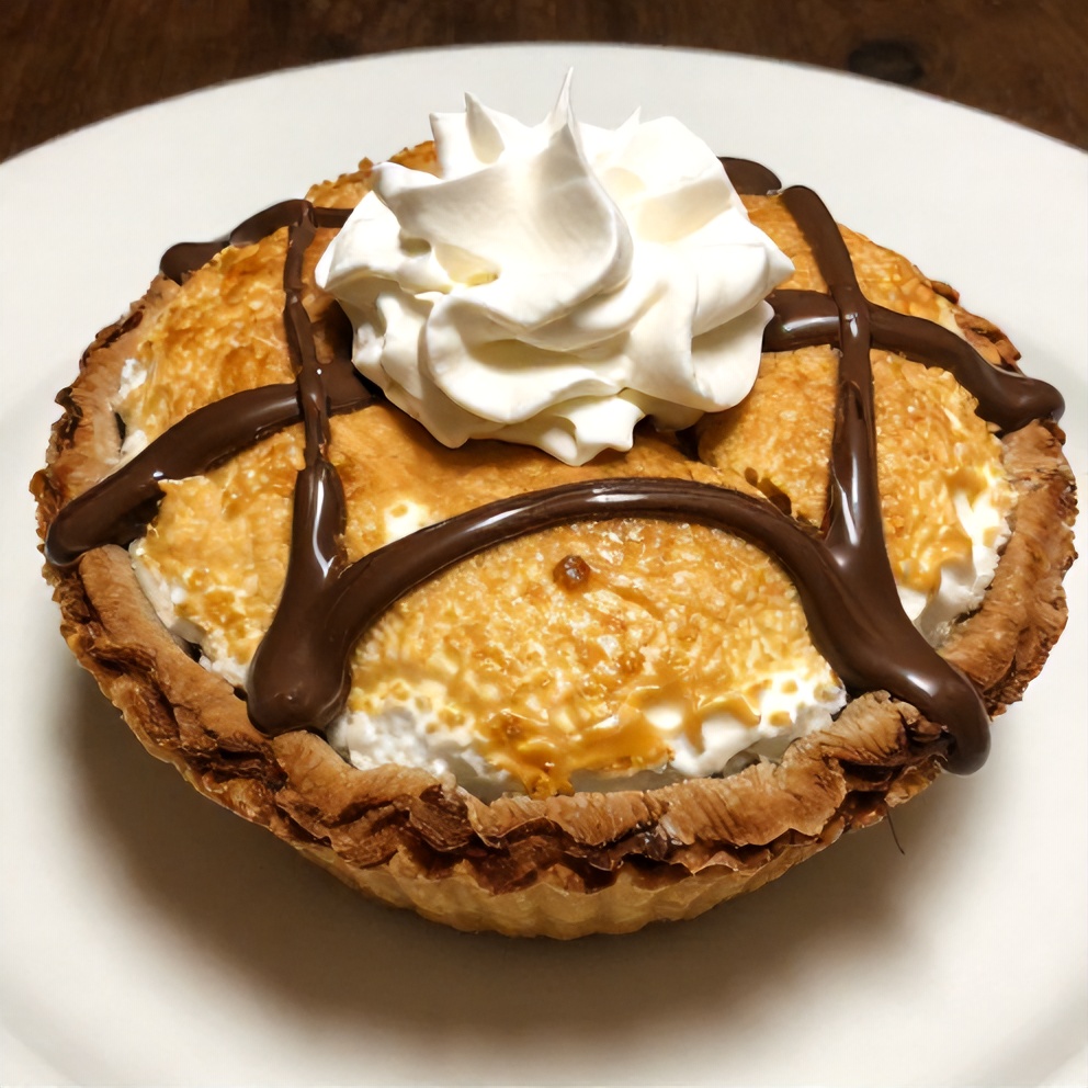Crispy S'mores Pie on a plate with a spoon
