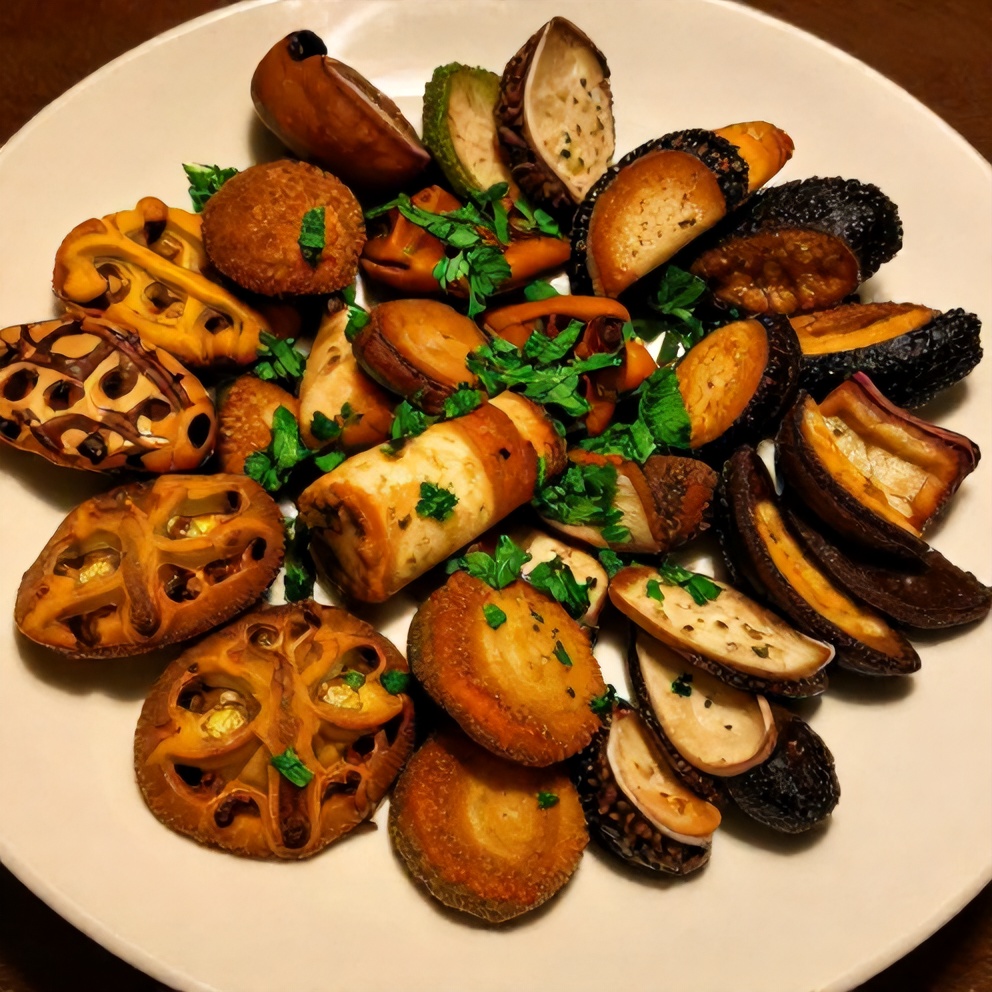 Plated Veggie-Packed Dinner with fresh parsley