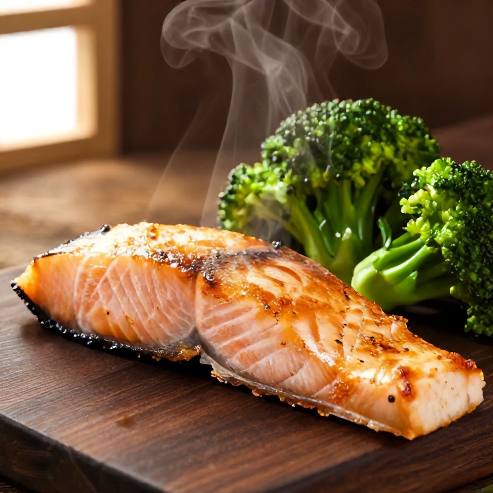 Asian Salmon and Broccoli
