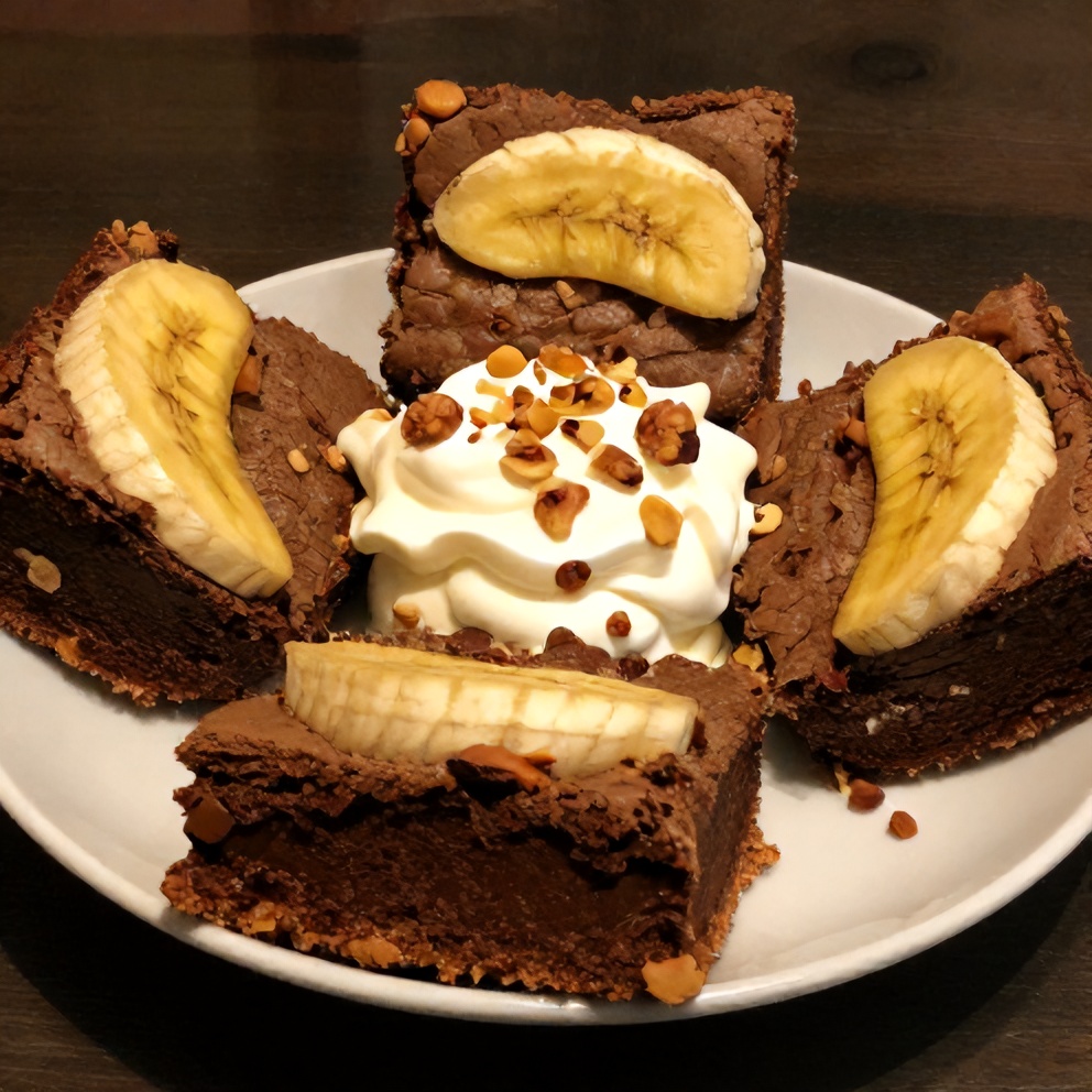 Perfectly baked banana pudding brownies
