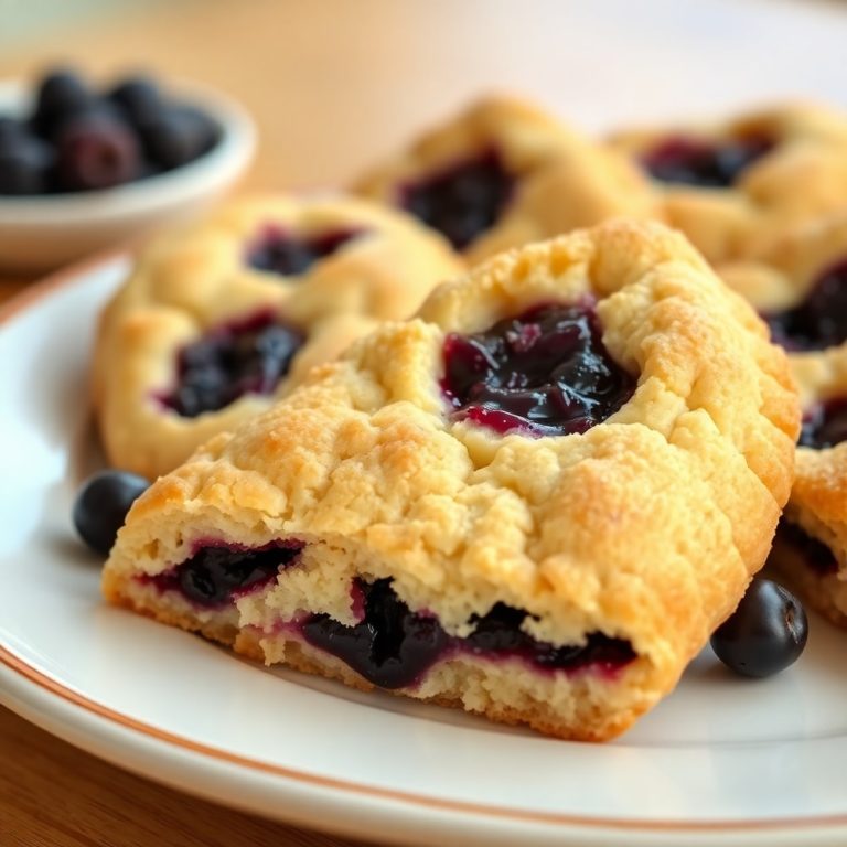 Easy Blackberry Shortbread Wedges