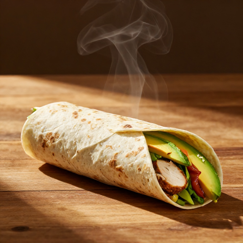 easy chicken avocado wrap