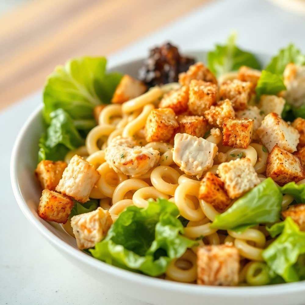 Easy Chicken Caesar Pasta Salad