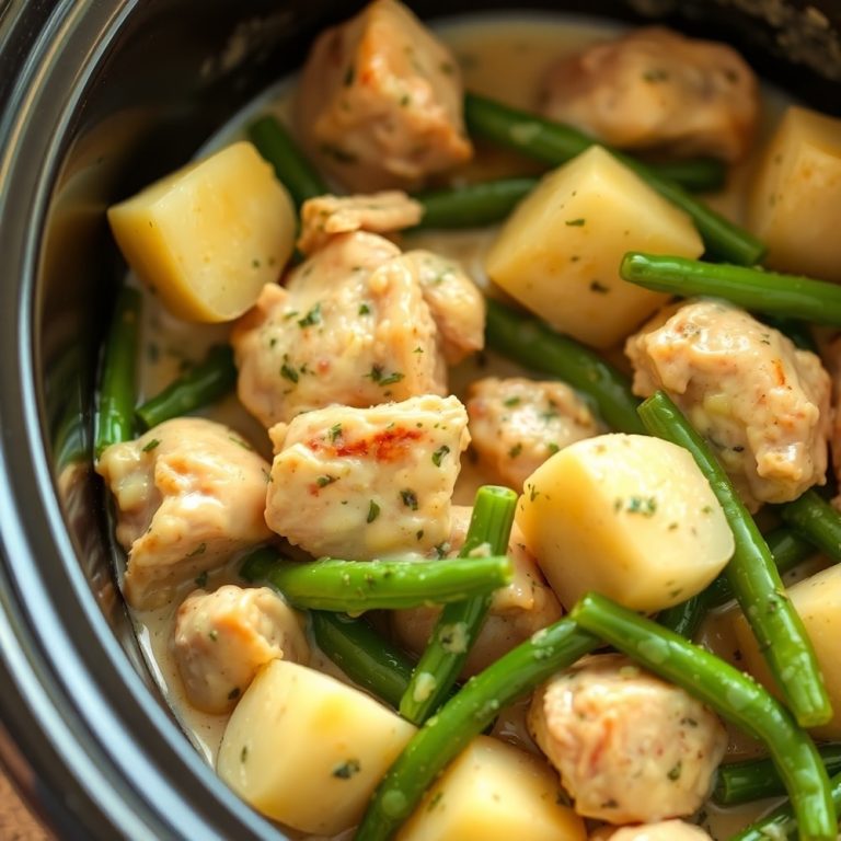 Easy Crockpot Garlic Herb Chicken & Veggies