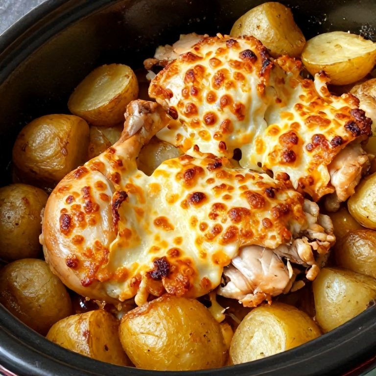 Crockpot Garlic Parmesan Chicken and Potatoes