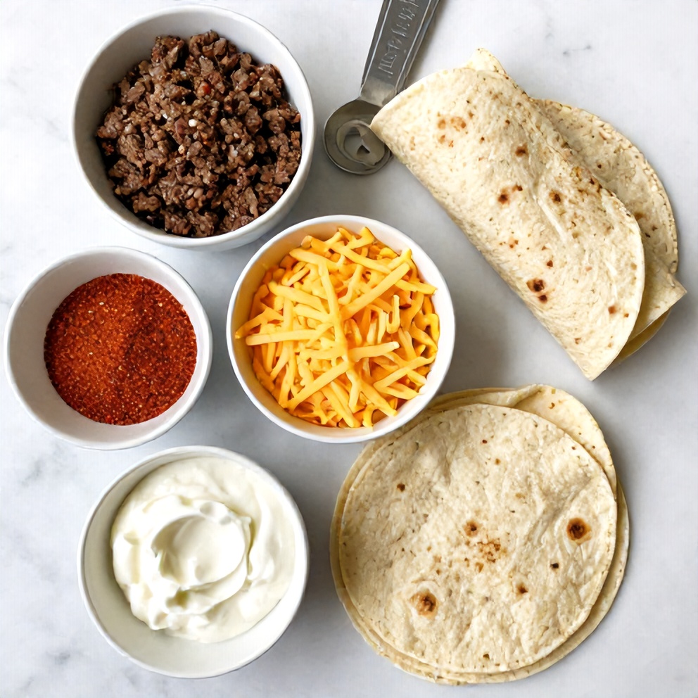 Keto Beef Crunchwrap Ingredients