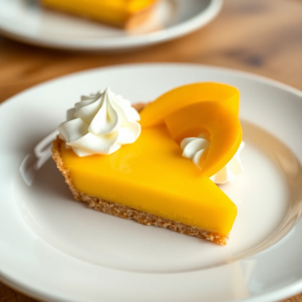 Mango Curd Tart on Plate
