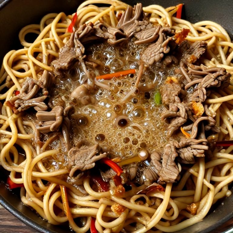 Mongolian Ground Beef Noodles