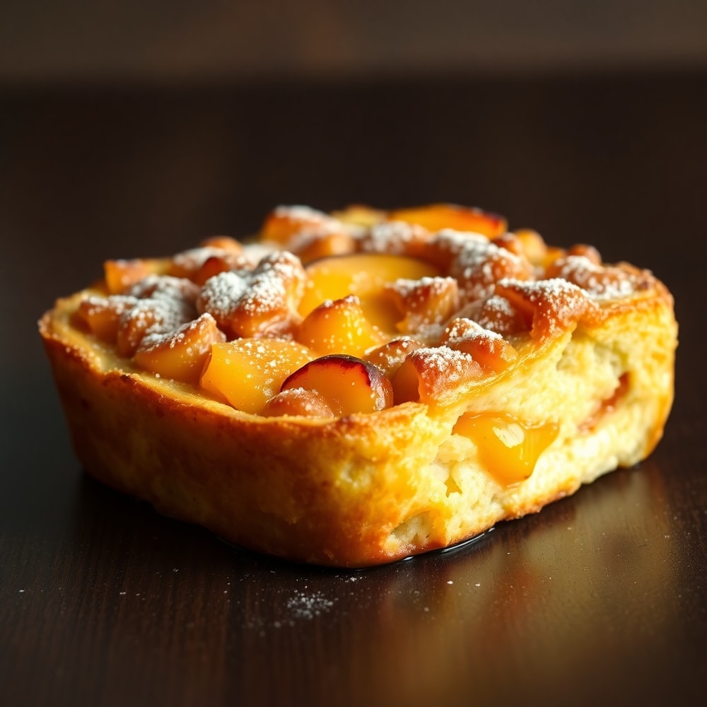 Easy Peach Cobbler French Toast Bake