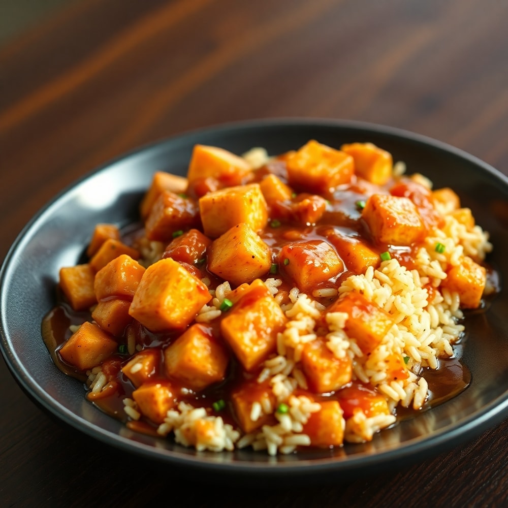 Easy Teriyaki Tofu Rice Casserole