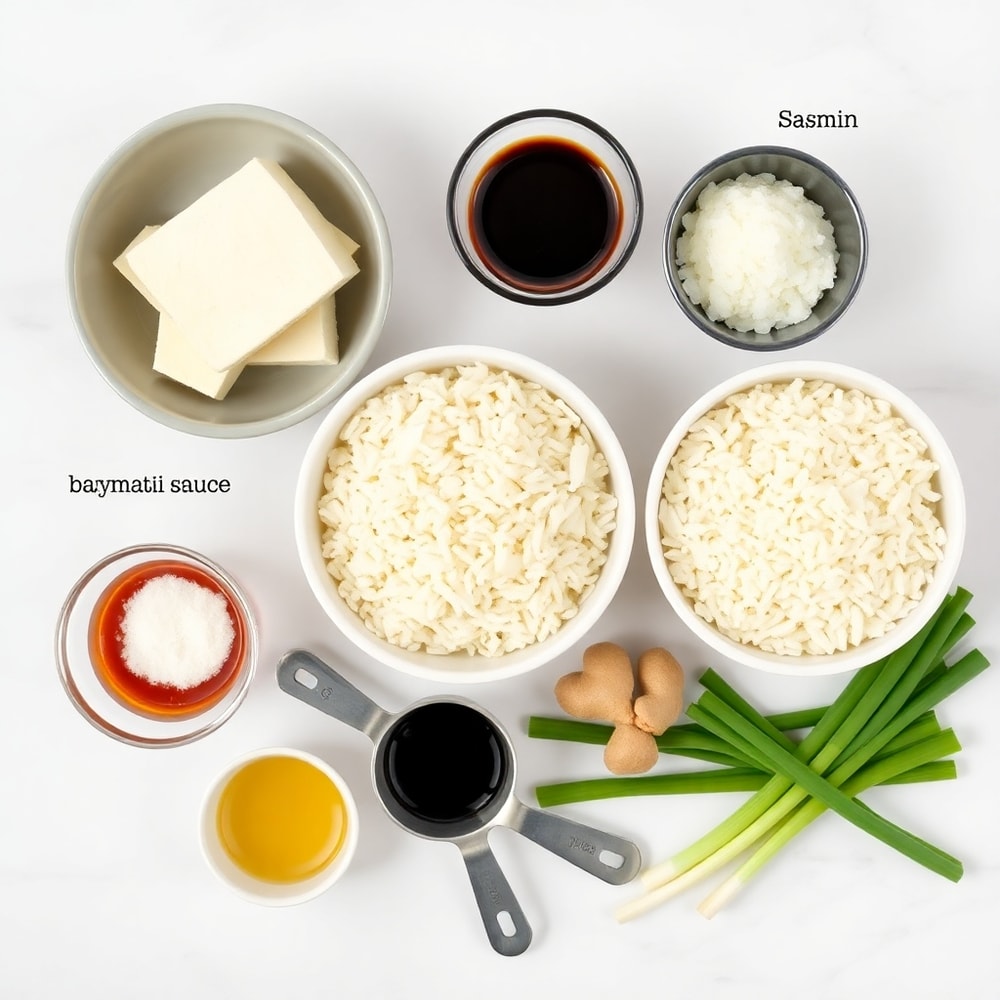 Teriyaki Tofu Rice Casserole Ingredients
