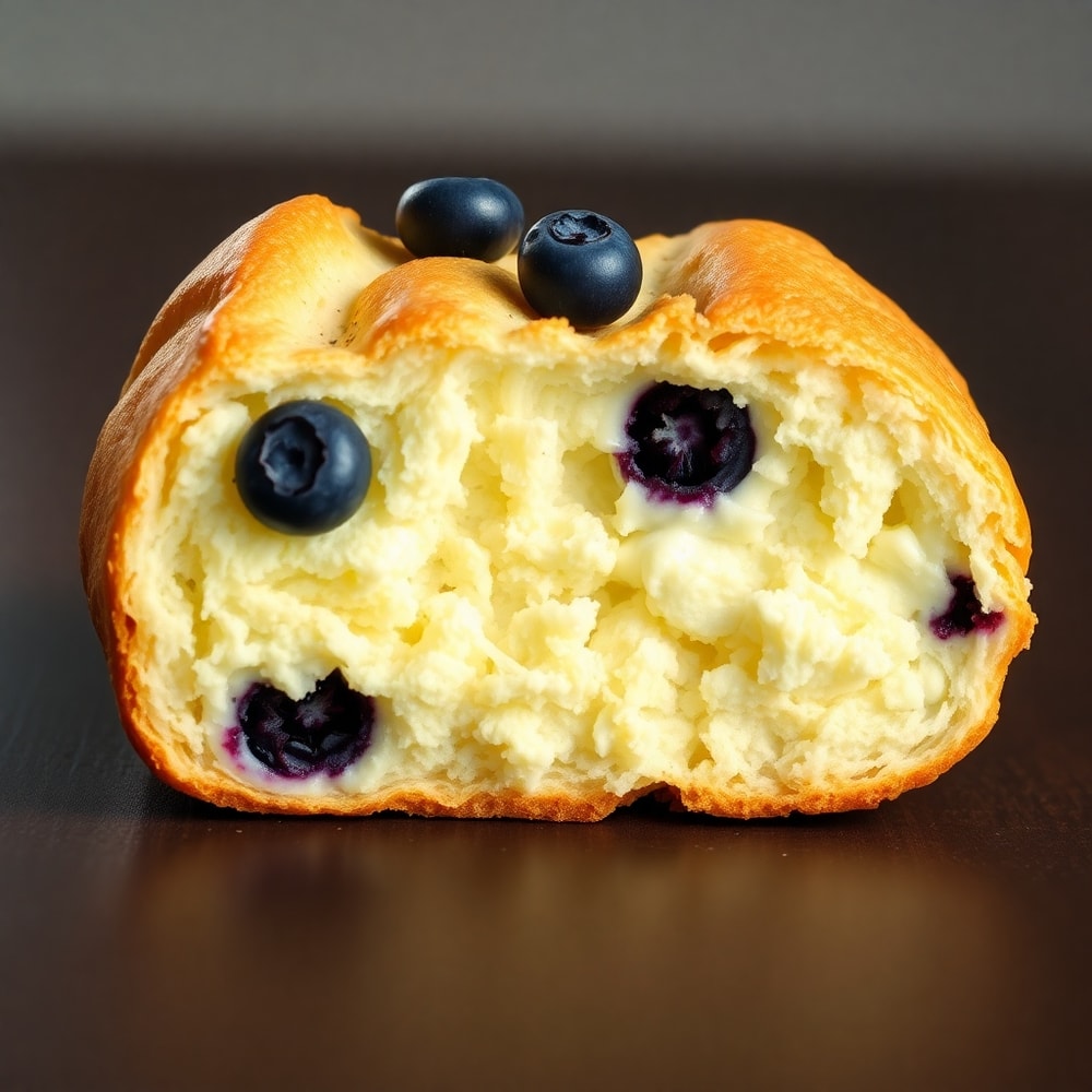 Fluffy Cottage Cheese Blueberry Cloud Bread