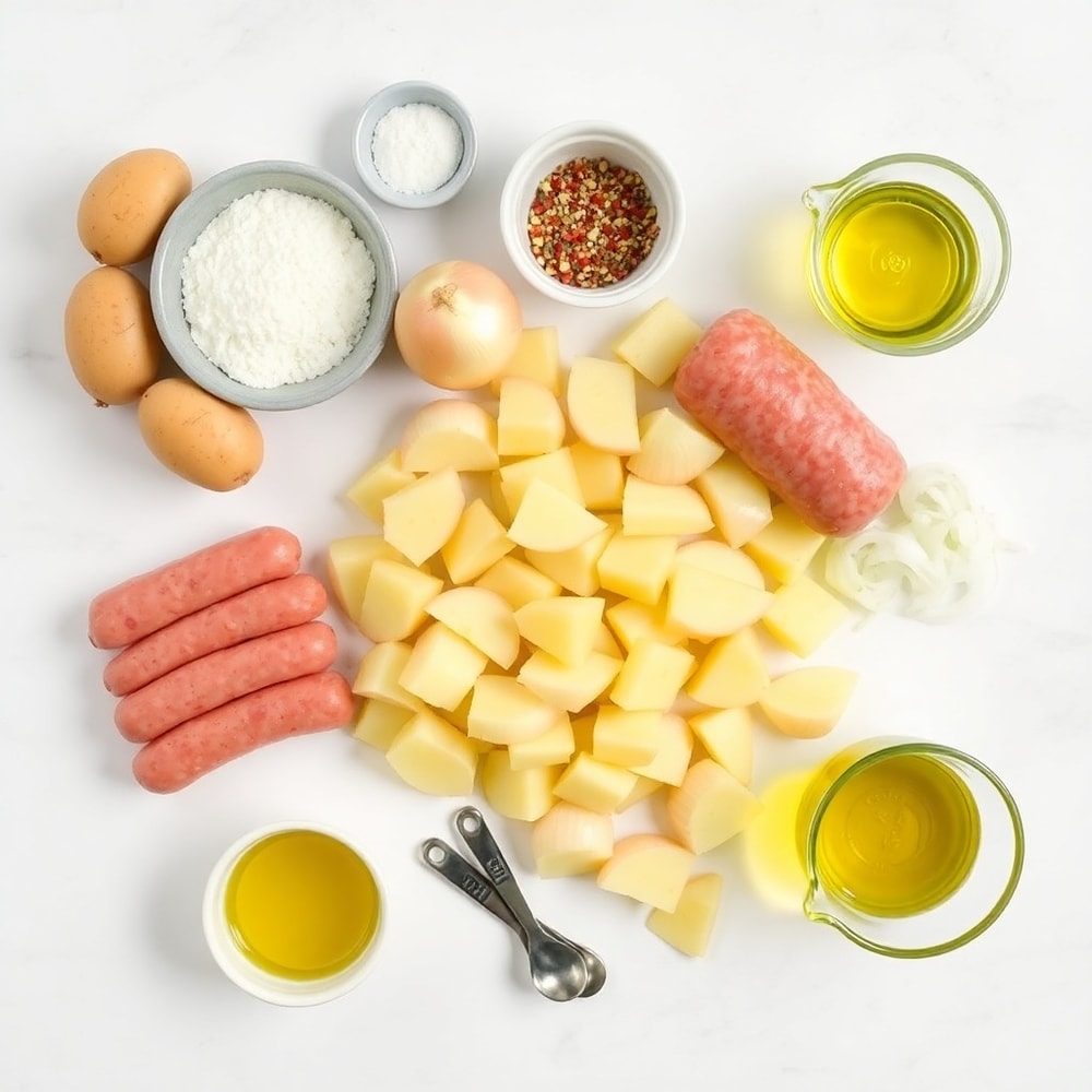 Fried Potatoes, Onions, and Smoked Polish Sausage Ingredients