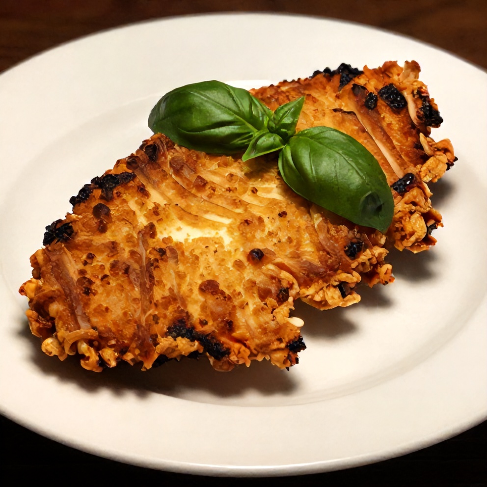 Plated Chicken Parmesan with side of pasta