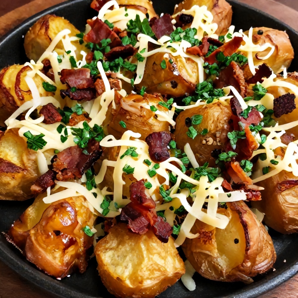 Plated Jalapeno Popper Twice Baked Potatoes