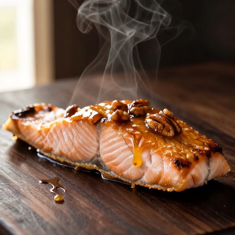 maple pecan glazed salmon