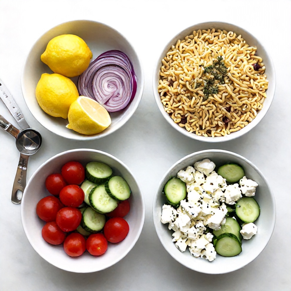 Mediterranean Orzo Salad Ingredients