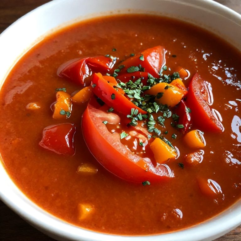 Mediterranean Tomato and Roasted Pepper Soup