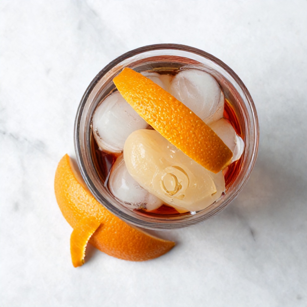 Negroni Float ingredients laid out