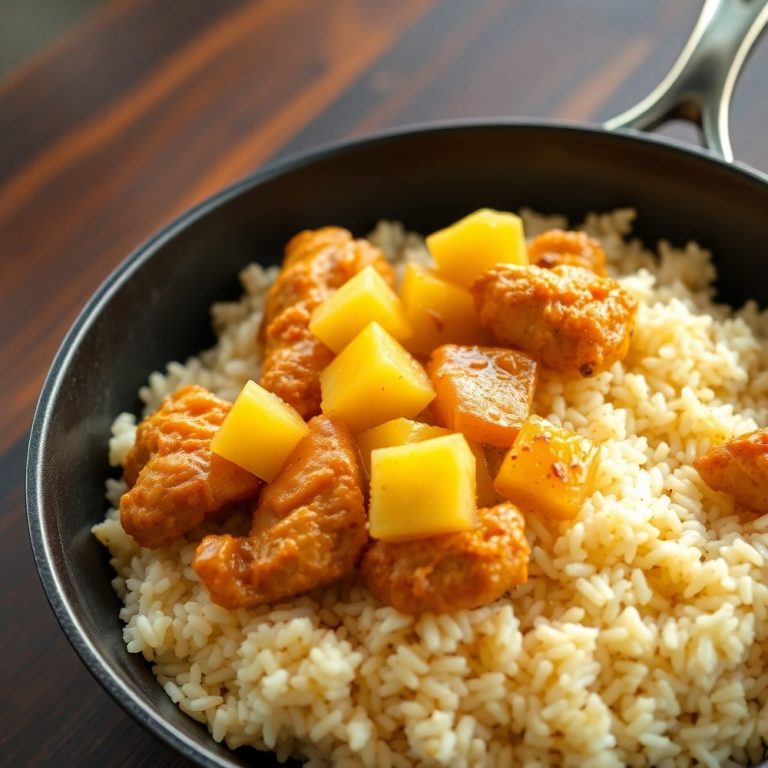 one-pan pineapple chicken and rice