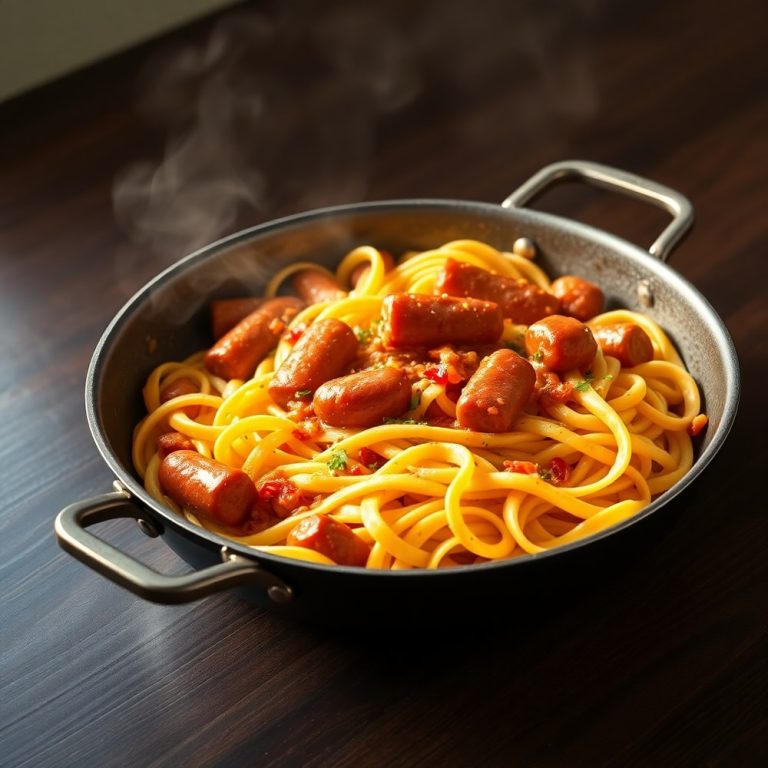 one-pot honey BBQ sausage pasta