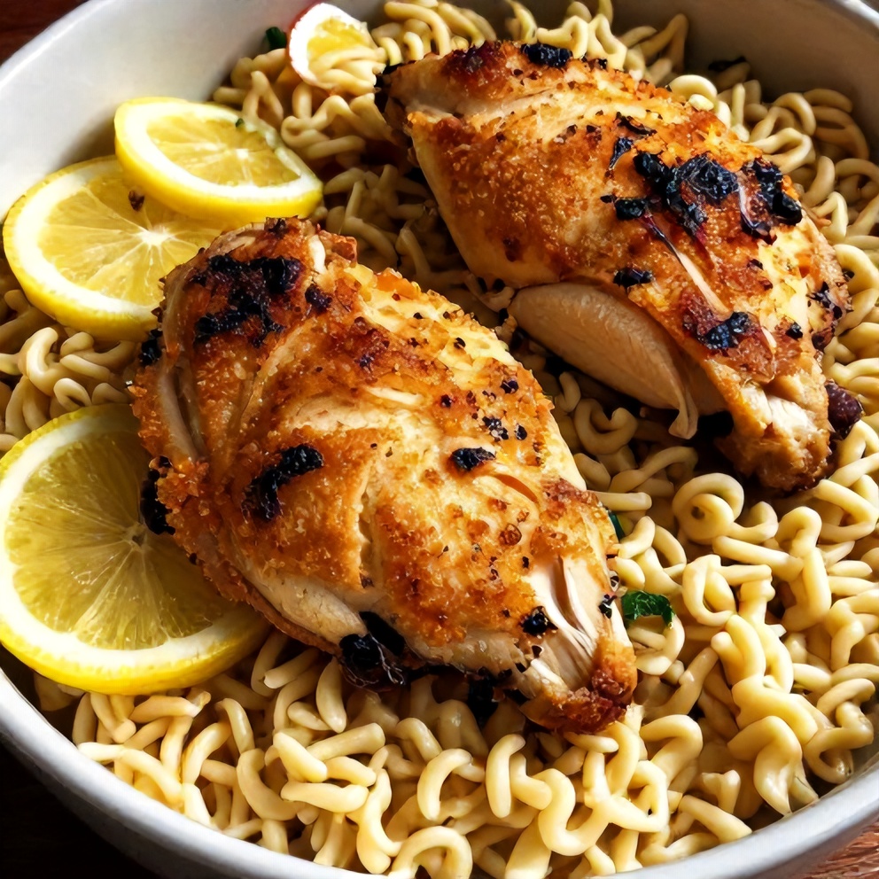 one-pot lemon herb chicken and orzo