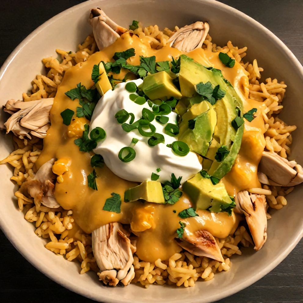 One Pot Queso Chicken and Rice Final