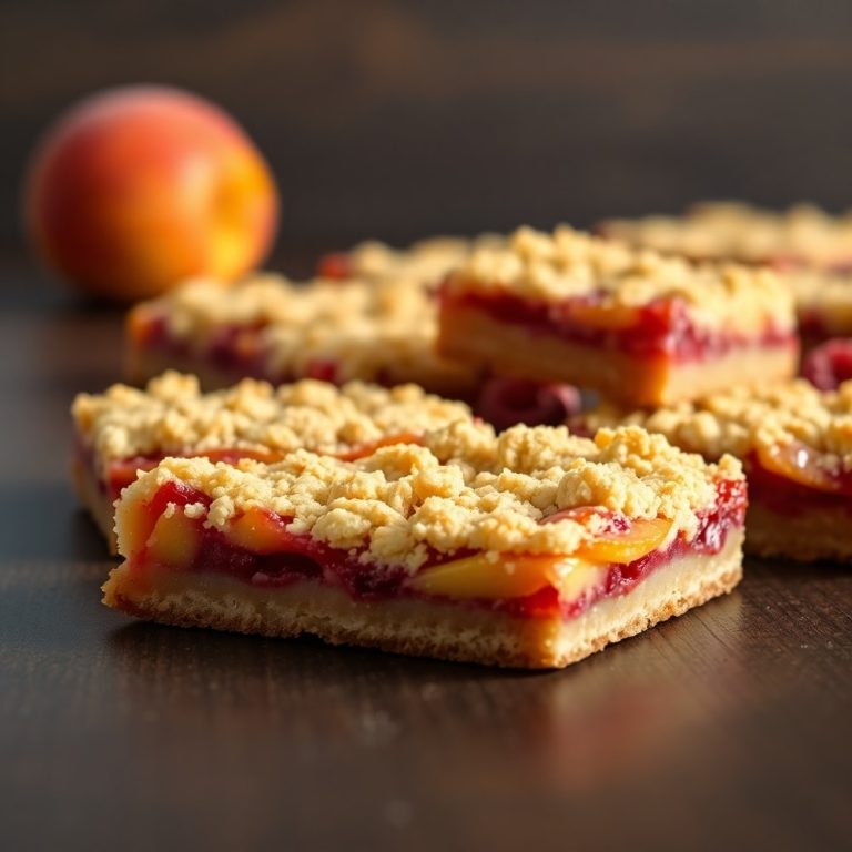 Peach Raspberry Crumb Bars