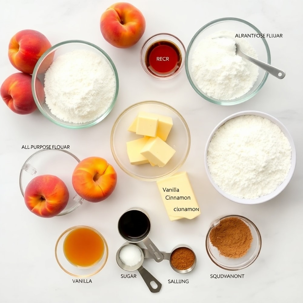 Peaches and Cream Crumble Bars Ingredients