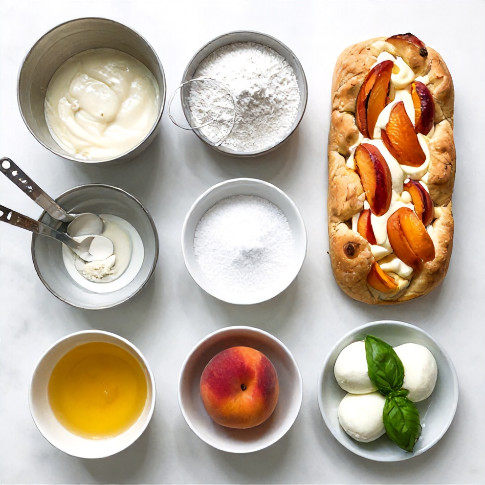 Peaches and Cream Sourdough Focaccia Ingredients