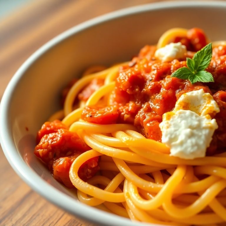 Roasted Tomato and Garlic Ricotta Pasta