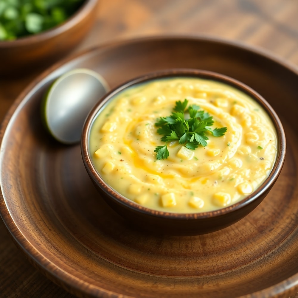 Plated Summer Corn and Zucchini Chowder